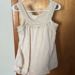 Adiva Crocheted flowy tank top
